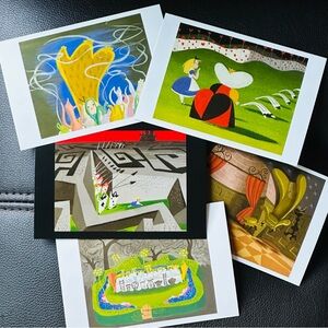 NEW Alice in Wonderland Classic Disney Concept Art Postcards Set of 5